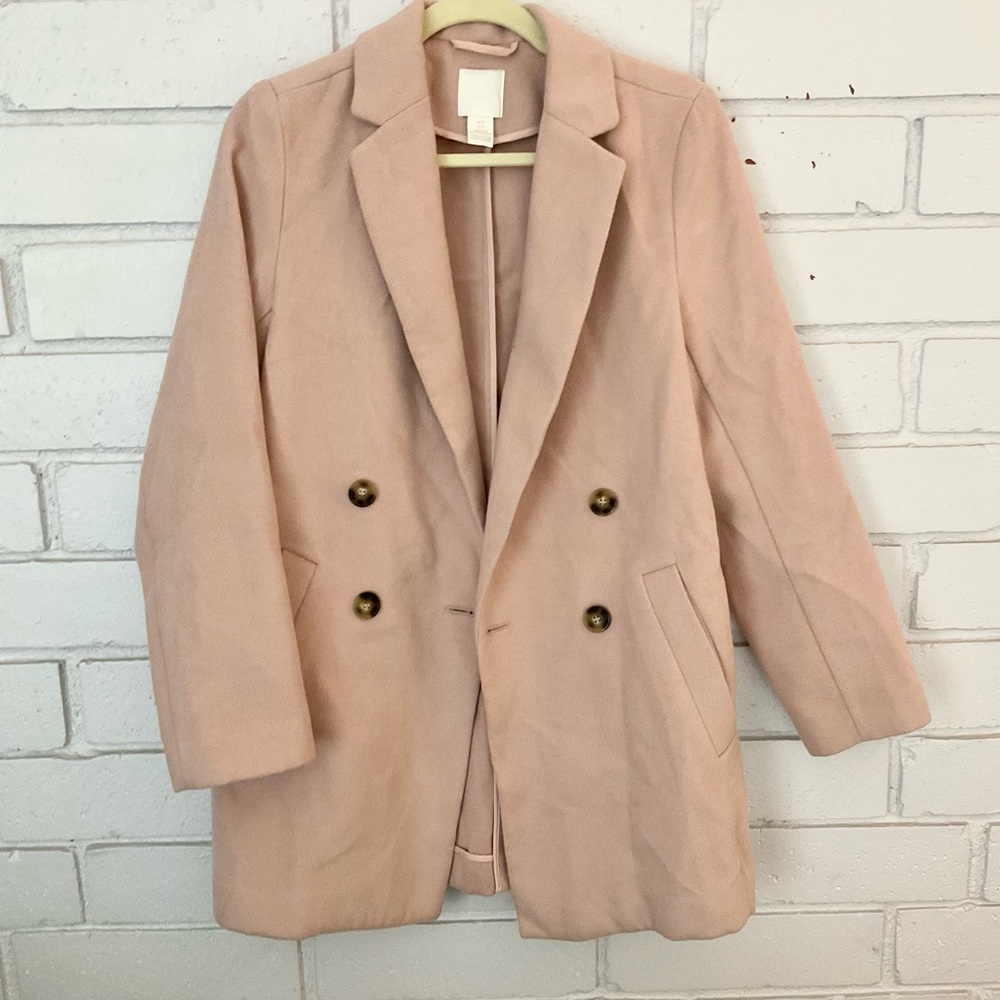 H & M Light Pink Coat | Size 0/XS
